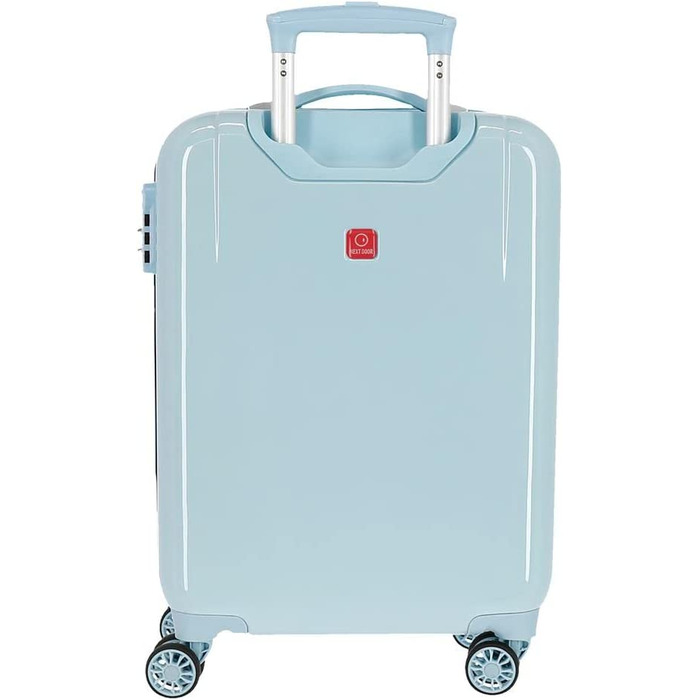 Дитяча валіза Roll Road Little Me Єдиноріг, 37x55x20 см, жорсткий ABS, 32 л, 2,5 кг, 4 подвійні колеса, кодовий замок, ручна поклажа, блакитна