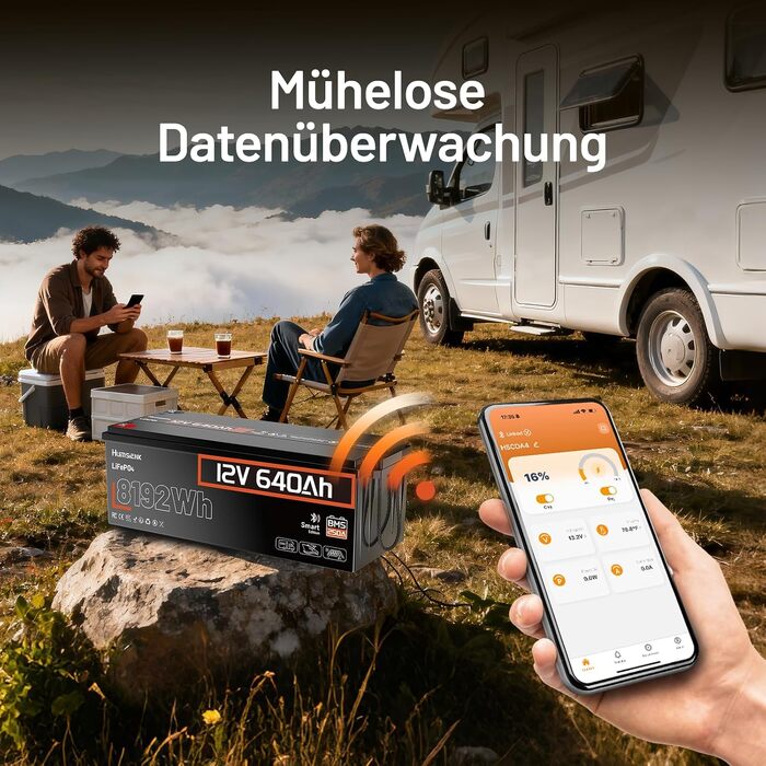 Акумулятор LiFePO4 Humsienk 24V 200Ah 5.12kWh – Потужна сонячна батарея з BMS 250A, IP65, для сонячних систем, кемперів (RV) та резервного живлення будинку