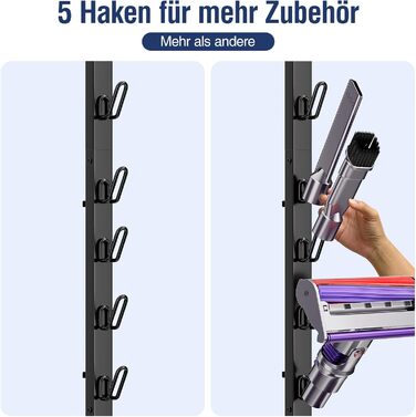 Підставка-органайзер для акумуляторних пилососів Dyson V15, V12 Slim, V11, V10, V8, V7, V6, Detect, Absolute, DC58, DC62, DC74 – тримач для аксесуарів, сумісний з Dyson