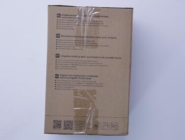 Електрочайник Aigostar Adrian Retro, 1,7 л, 2200 Вт, нержавіюча сталь, з аналоговим термометром, LED-підсвіткою, автоматичне вимкнення, чорний