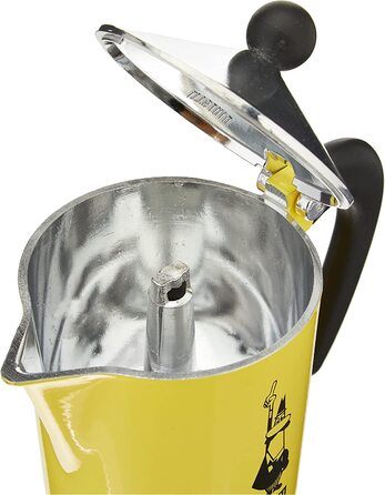 Кавоварка Bialetti Rainbow 4983, алюмінієва, жовта, на 6 чашок