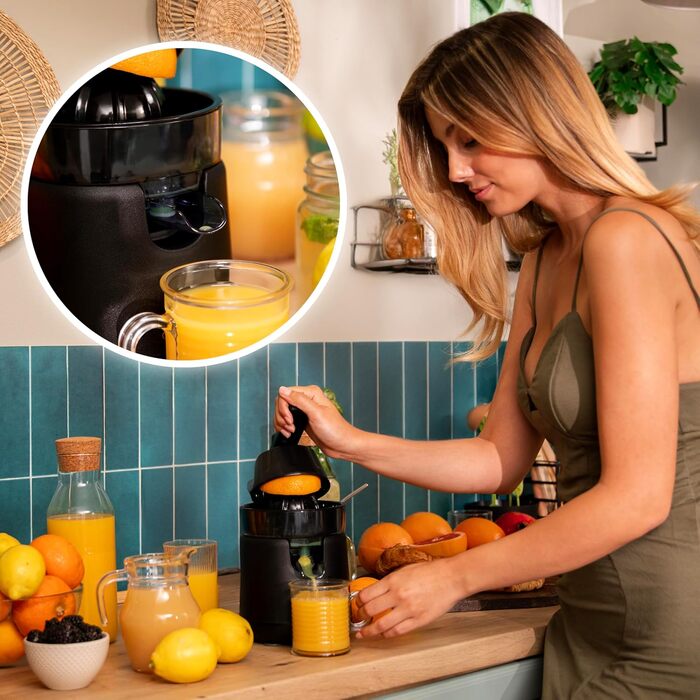 Citruspresse електрична Cecotec EssentialVita Hyden 120 для апельсинів та цитрусових, 120 Вт, чорна
