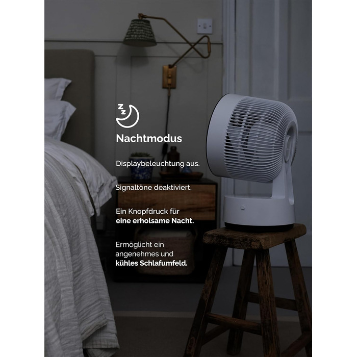 Вентилятор підлоговий MeacoFan Sefte® з пультом, 1150 м³/год, тихий (25 дБ), 3D-коливання, нічний режим, таймер, для спальні та вітальні, 3 роки гарантії