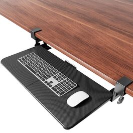 Підставка для клавіатури NearHub, висувна, під стіл, карбоновий дизайн, 65x30 см