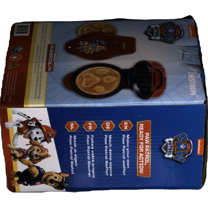 Вафельниця Paw Patrol, міні-вафельниця для дітей, офіційна ліцензія, діаметр 10 см, червона, для дня народження, Великодня та Різдва