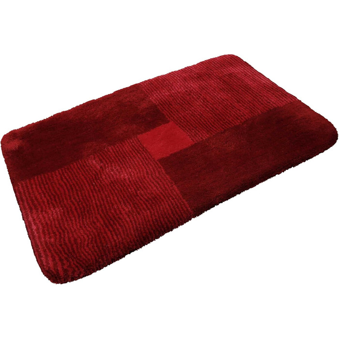 Килимок для ванної Homie Living San Piero, м'який флісовий, нековзкий, праний, 55x65 см, червоний