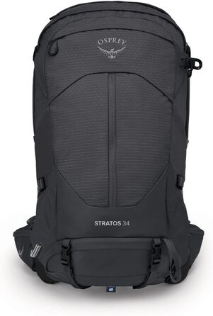 Туристичний рюкзак Osprey Stratos 34 для чоловіків, Tunnel Vision Grey