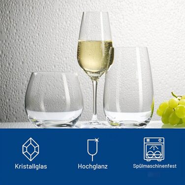 Набір склянок для води Villeroy & Boch Entrée, 4 шт. по 300 мл, прозоре кришталеве скло
