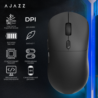 Бездротова миша Ajazz x Nacodex NJ07 MC White (NJ07-MC-W)
