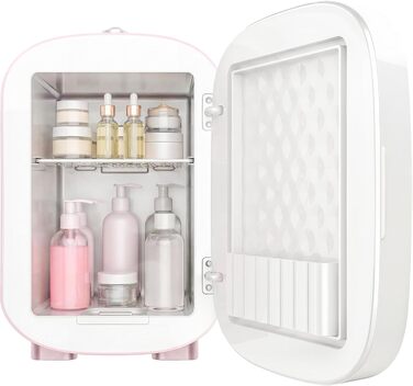 Міні-холодильник для косметики Cecotec CoolingBeauty 4000 Mirror Rose, 4 л, дзеркальна дверцята з LED-підсвіткою, охолодження до 5°C