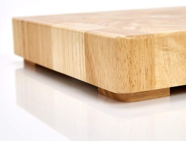 Дошка для нарізання Zeller 24801 з каучукового дерева, 42x27x5,5 см, бежева