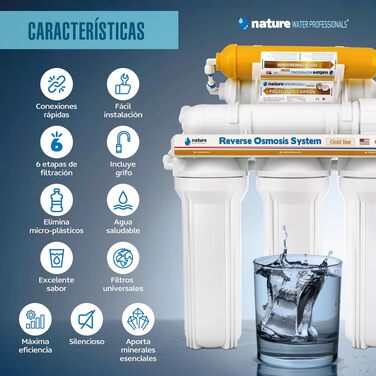 Система зворотного осмосу 6-ступенева Nature Water Professionals 5L з мембраною Vontron 50 GPD, баком та фільтрами