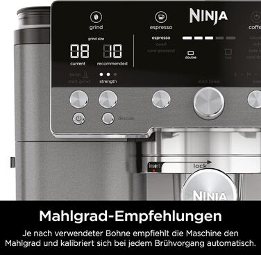 Ninja Luxe Premier 3-в-1 кавомашина: еспресо, колд брю та фільтр-кава, автоматичне приготування, сірий метал, ES601EUGM