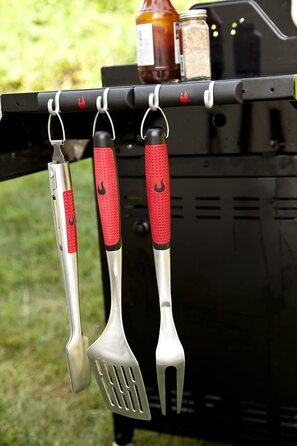 Char-Broil Comfort Grip набір для грилю, 3 предмети, нержавіюча сталь