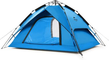 Автоматичний кемпінговий намет Naturehike Pop Up для 3-4 осіб, двошаровий купольний сімейний намет з чохлом для перенесення