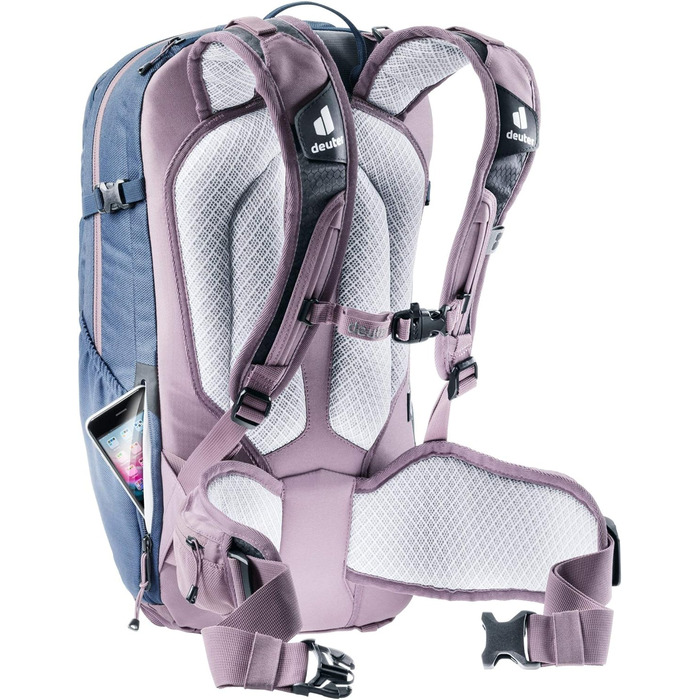 Жіночий велосипедний рюкзак Deuter Attack 18 SL з протектором, 18 л, синьо-фіолетовий