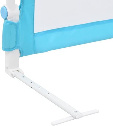 Бортик для ліжка vidaXL 150x42 см, дитячий захист від випадання, поліестер (синій)