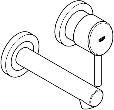 Змішувач для раковини GROHE Concetto одноручкий, з QuickFix, хромований (23739002) - для накладних раковин, винос 147 мм