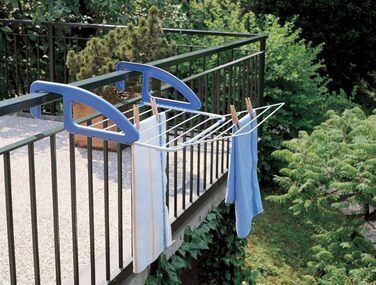Сушарка для білизни Metaltex Bries для батареї та балкона, біло-синя