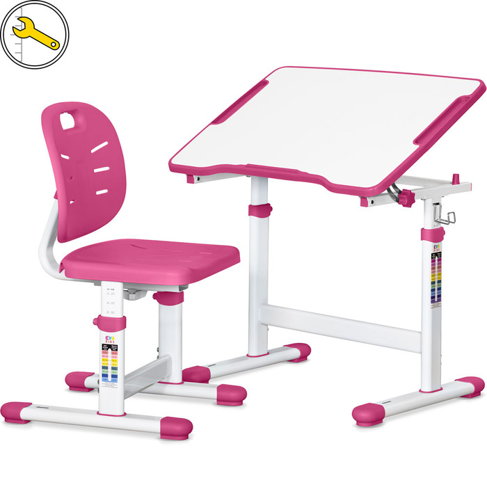 Комплект Evo-kids (стіл+стілець) Evo-03 Ergo Pink (арт. Evo-03 Ergo PN)