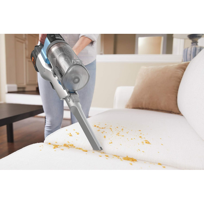 Бездротовий пилосос BLACK+DECKER 4-в-1 36В, 2.0А·год, електрощітка, ручний та вертикальний, безмішковий, з насадкою 2-в-1, акумулятором, зарядним та кріпленням, модель 2019