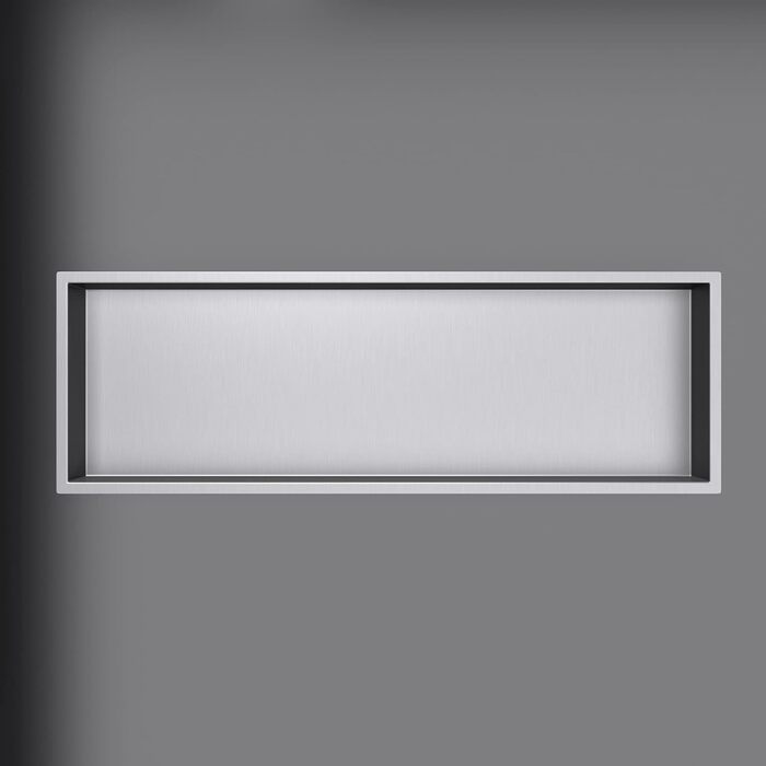 Вбудована душова ніша Mai & Mai 30x90x8,3 см, срібляста, з нержавіючої сталі, для ванної, під плитку, простий монтаж