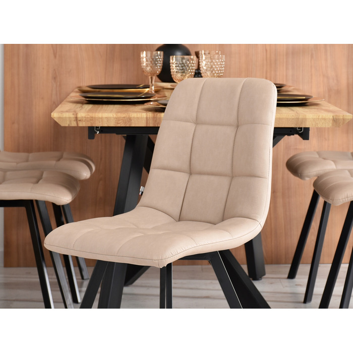Стілець Mebel-Partner, штучна шкіра, бежевий, 1 шт.