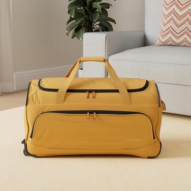 Дорожня сумка на колесах Travelite Basics Fresh L, 89 літрів, жовта, 71 см