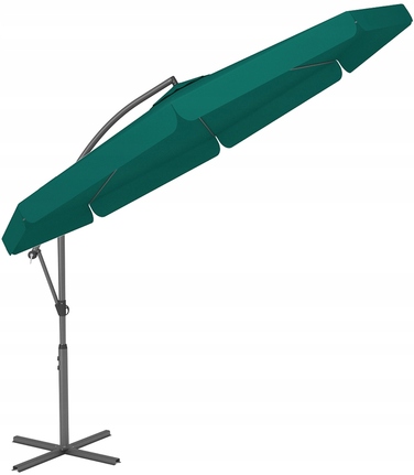 Садова парасолька з вильотом Funfit Garden, зелена, 350 x 250 см