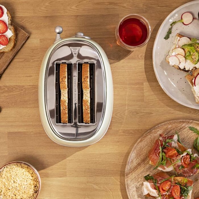 Тостер Cecotec Toast&Taste 800 Vintage Green, 850 Вт, 2 відділення, зелений, нержавіюча сталь, ретро-дизайн