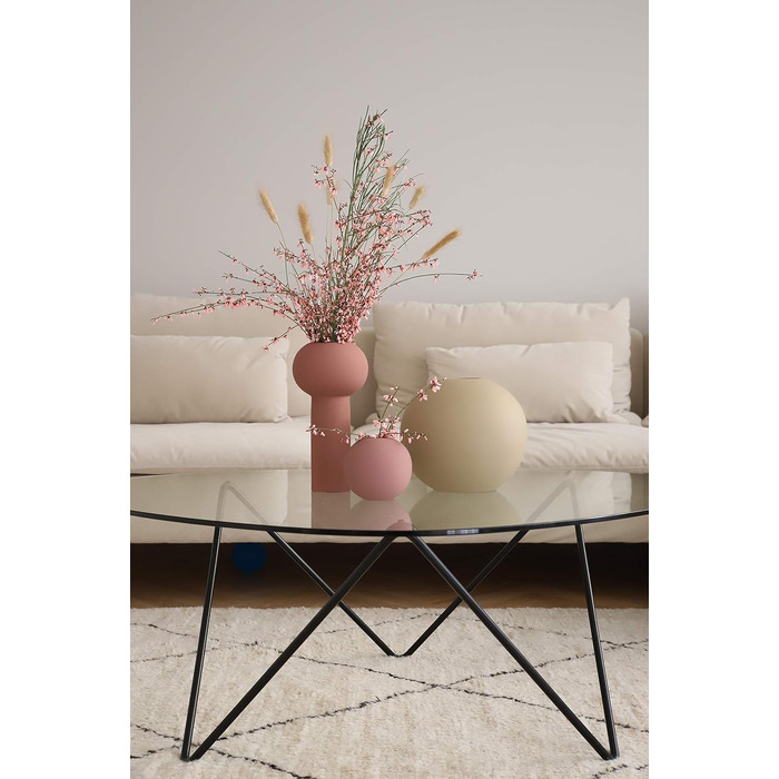 Ваза куля Cooee Design з порцеляни чорного кольору, 10x10x9 см, HI-028-02-BK - Декоративна ваза для дому