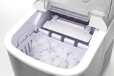 Льодогенератор Caso IceChef Pro з нержавіючої сталі, швидке приготування кубиків льоду до 500 г/год, з лопаткою для льоду, преміум-дизайн для дому та бару