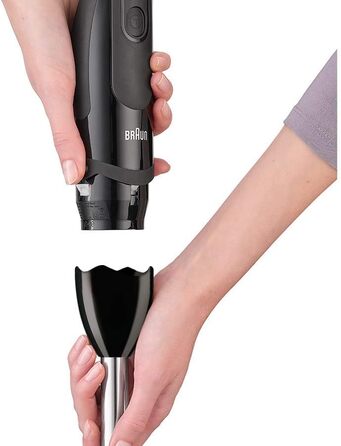 Блендер Braun MultiQuick 5 Vario MQ 5277BK, 1000 Вт, нержавіюча сталь, 4 насадки, чорний