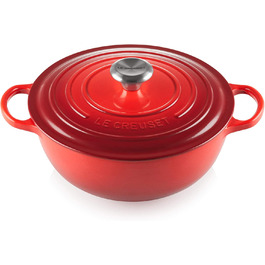 Каструля Le Creuset Signature La Marmite з чавуну 26 см, 4,1 л, для всіх типів плит та індукції, червона