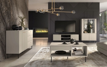 Туалетний столик ML Meble, відтінки бежевого, матовий, 92 x 78 x 40 см