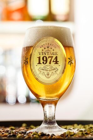Пивний келих з гравіюванням CROWNLY CRYSTAL® 1935 – персоналізований подарунок для чоловіка на 90 років, декор, келих для дідуся, подарунок на 90-річчя