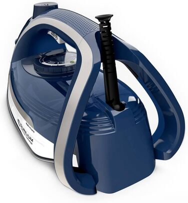 Праска Calor Ultragliss Plus 2800 Вт, парова, 50 г/хв, паровий удар 260 г/хв, антипригарна підошва, вертикальне відпарювання, автоматичний пар, синьо-срібляста, преміум