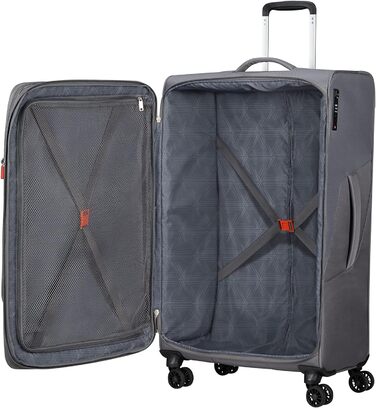 Валіза American Tourister SummerFunk Spinner L розширювана, 79 см, 109.5/119 л, сіра (Titanium Grey)
