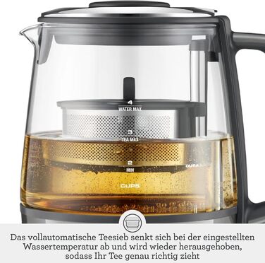 Чайник Sage The Tea Maker Compact, 1 л, скло, копчений гікорі