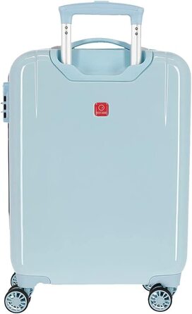 Дитяча валіза Roll Road Little Me Єдиноріг, 37x55x20 см, жорсткий ABS, 32 л, 2,5 кг, 4 подвійні колеса, кодовий замок, ручна поклажа, блакитна