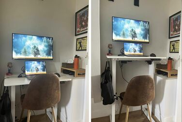 Регульований по висоті письмовий стіл MiniDesk, чорний (73–118 см)