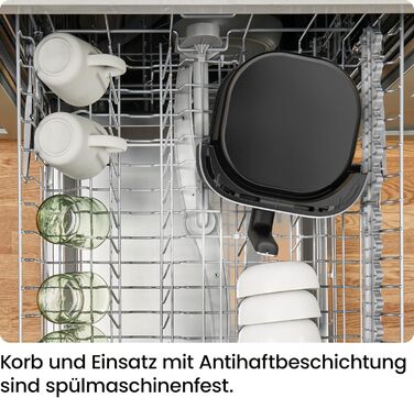 Фритюрниця без олії Chefman 5.7L з Hi-Fry технологією, сенсорне управління, антипригарне покриття, чорна