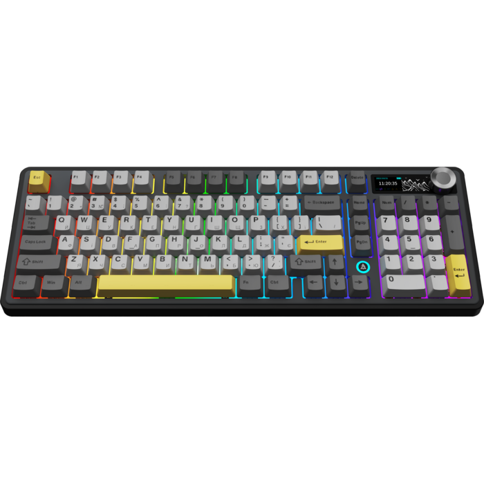 Бездротова механічна клавіатура Ajazz AK980 V2 Maillard Switch Black (AK980-V2-M-BGY)