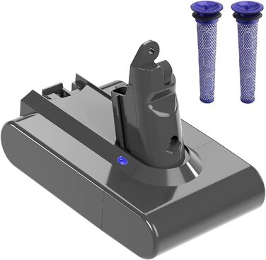 Оновлений акумулятор 6,0Ah для Dyson V6, Li-ion, сумісний з DC62/DC58/DC59/DC61/DC72/DC74/SV03/SV05/SV06/SV07/SV09, акумулятор для бездротового пилососа Dyson V6