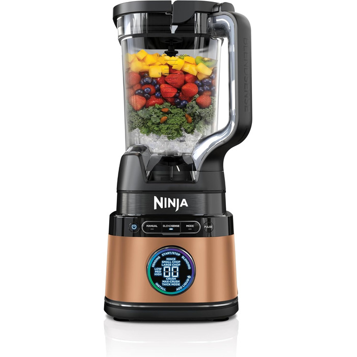 Блендер Ninja 2-в-1 Detect Power Mixer Pro 1200 Вт з глечиком і чашею для смузі, подрібнення овочів і приготування заморожених напоїв, мідний/чорний, TB301EUCP