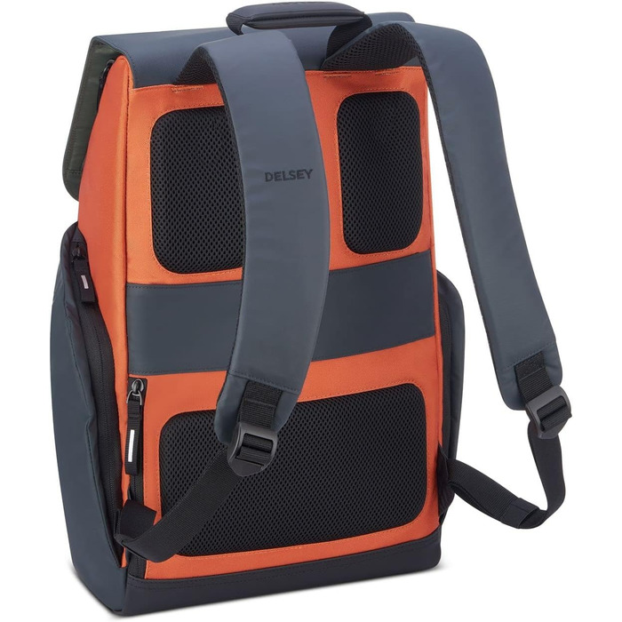 Міський рюкзак DELSEY PARIS SECURFLAP 21 л, 45x31x14 см, помаранчевий, м'який корпус