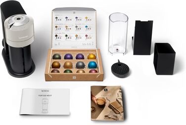Nespresso Krups XN910B Vertuo Next: Кавомашина капсульна, 1.1л, розпізнавання капсул, 6 розмірів, сірий