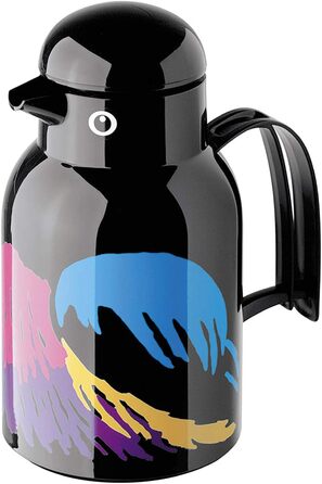 Термос-глечик Helios Thermo-Bird Папугай, пластик, чорний, 1 л
