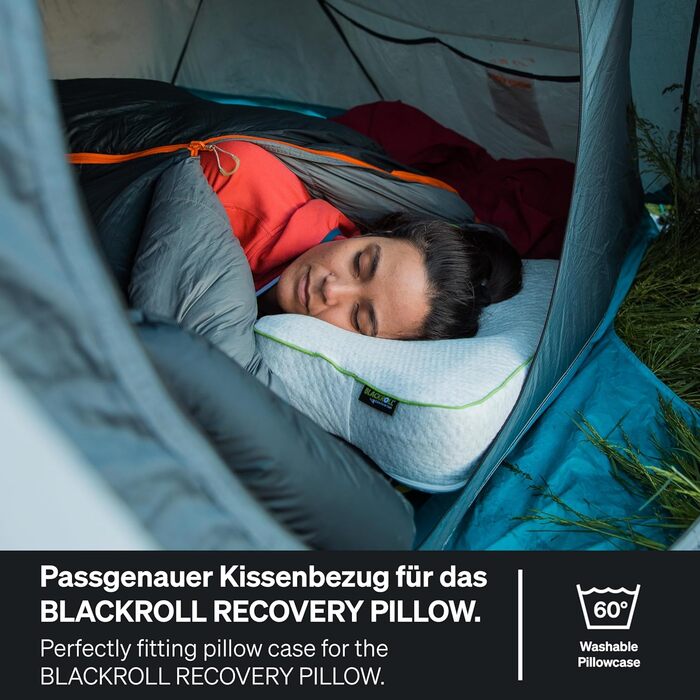 BLACKROLL® Recovery Pillow Set Jersey Anthrazit: ергономічна подушка для шиї та голови з Memory Foam (з додатковим чохлом), Made in Germany
