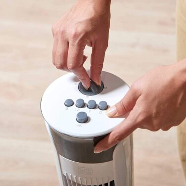 Вентилятор-колона Black+Decker BXEFT47E, 45 Вт, пластик, без пульта, 81 см, білий